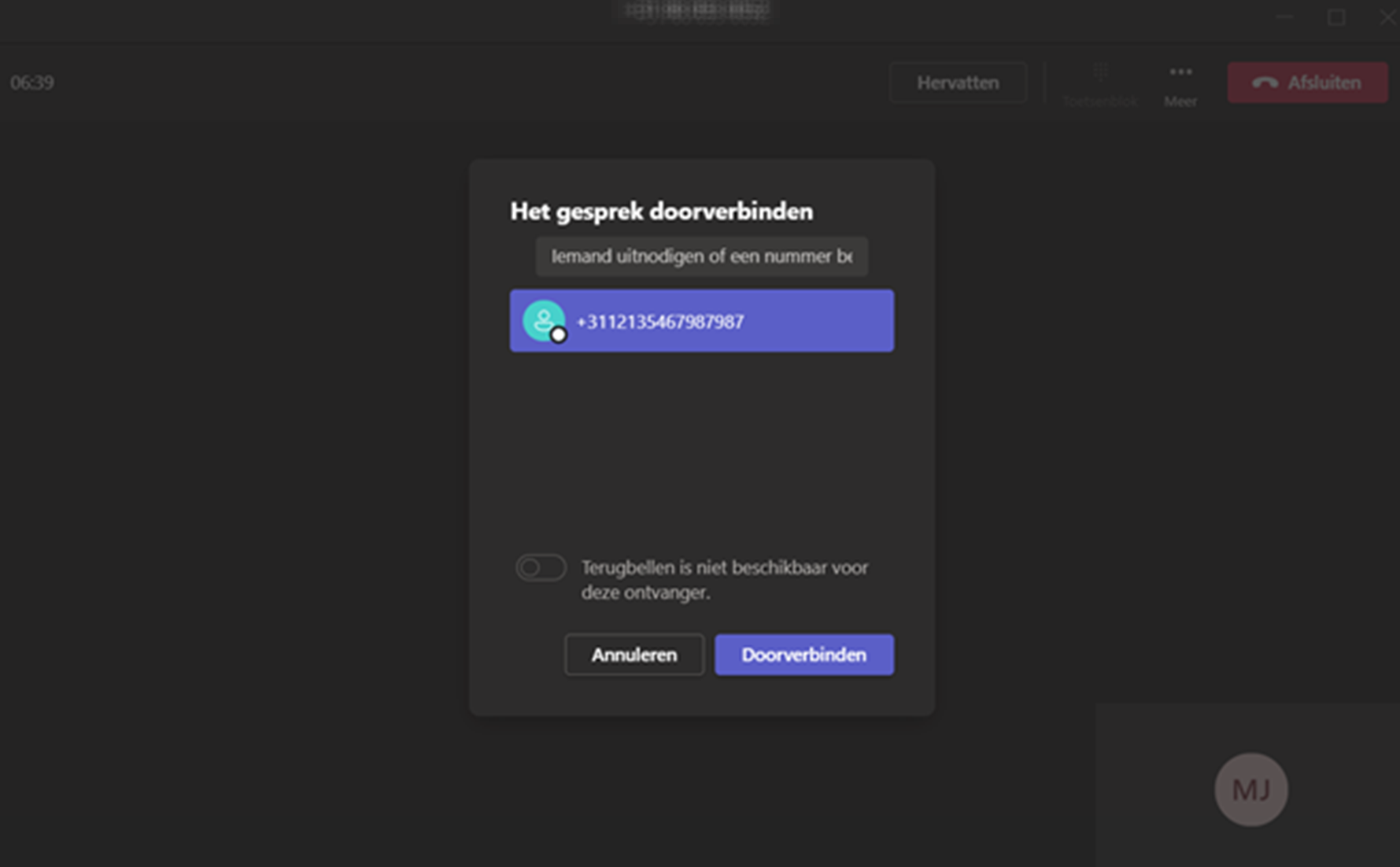 Bellen via Microsoft Teams met KPN ÉÉN