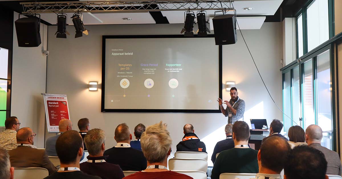Davy Blom van Score Utica - presentatie event 10 februari 2023