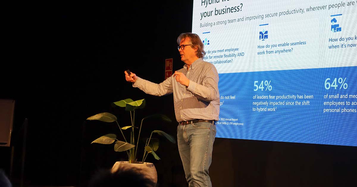 Hans van der Meer van Microsoft - Score Utica event 10 februari 2023