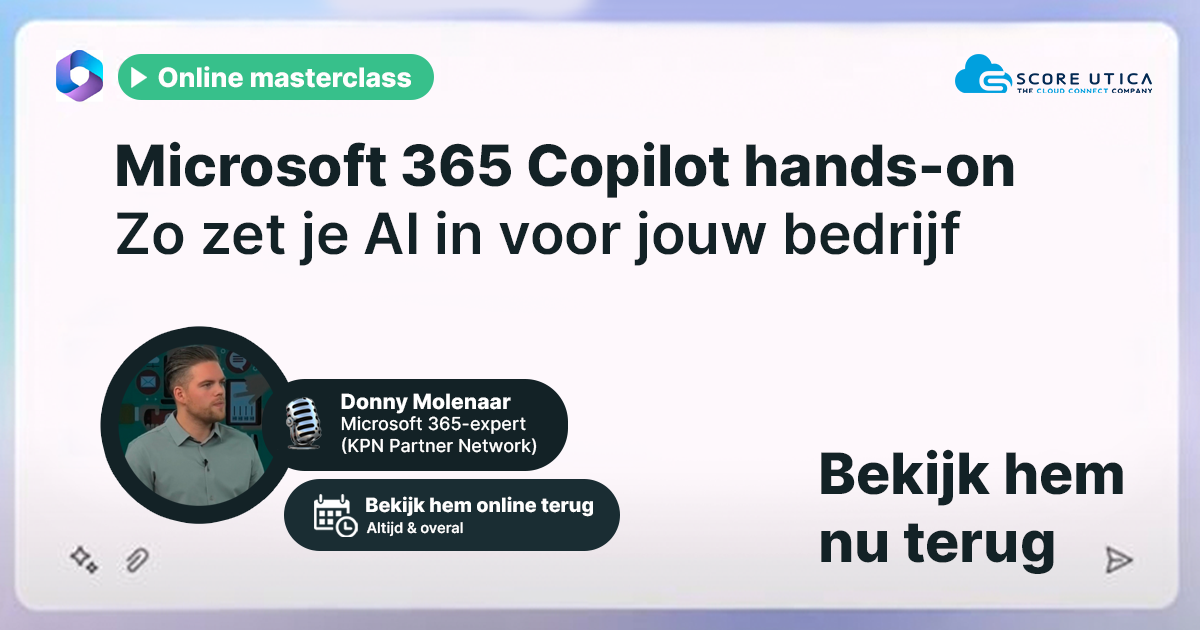 Bekijk de online masterclass over Copilot terug!